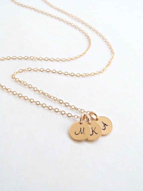 Gold Tiny Disc Necklace