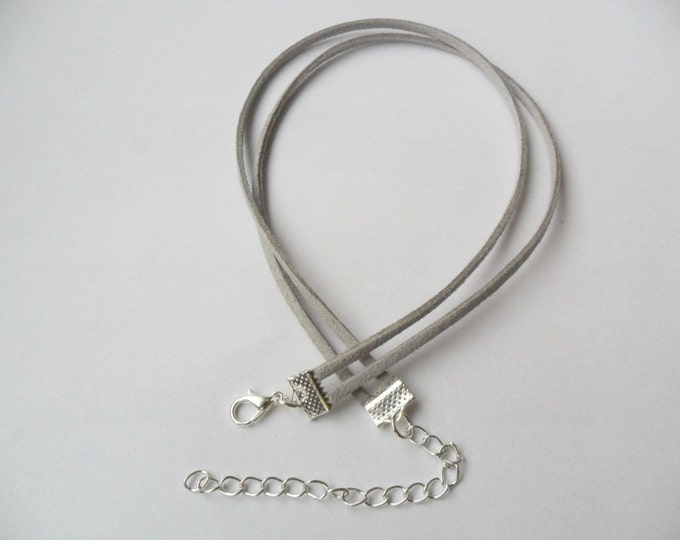Double suede choker gray bohemian choker necklace faux suede double wrap choker necklace with a width of 3/8” inch