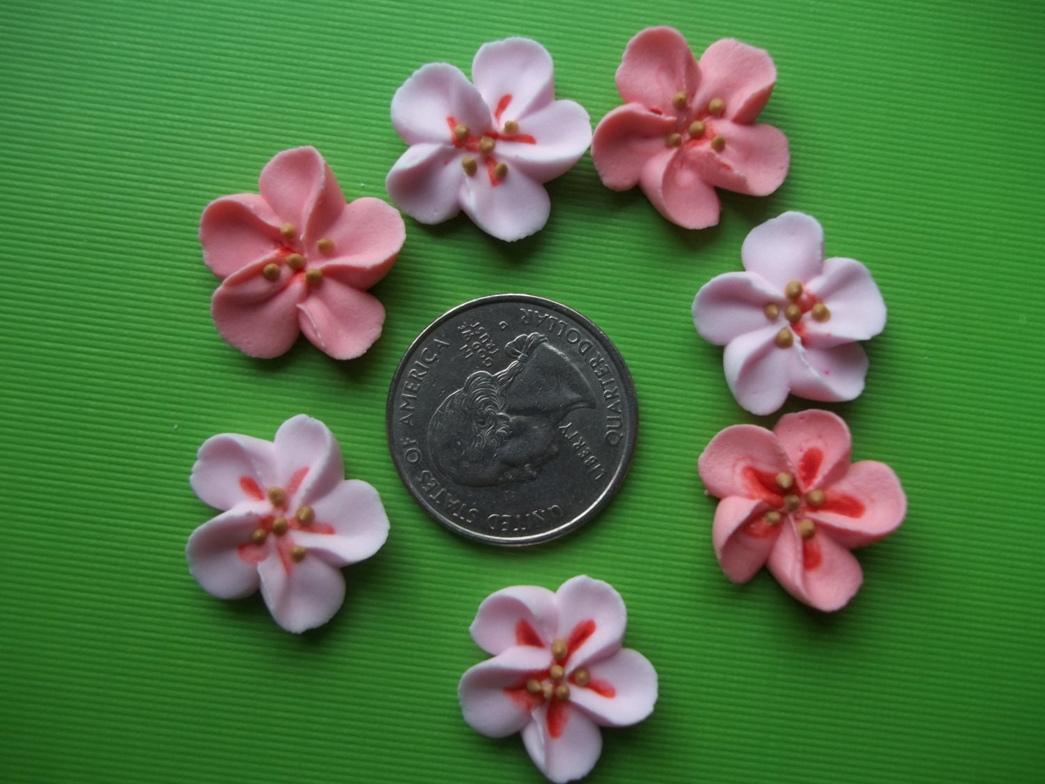 Royal icing cherry blossoms Edible cake decorations cupcake