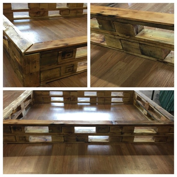 Queen size Pallet Block Bed Rail Frame