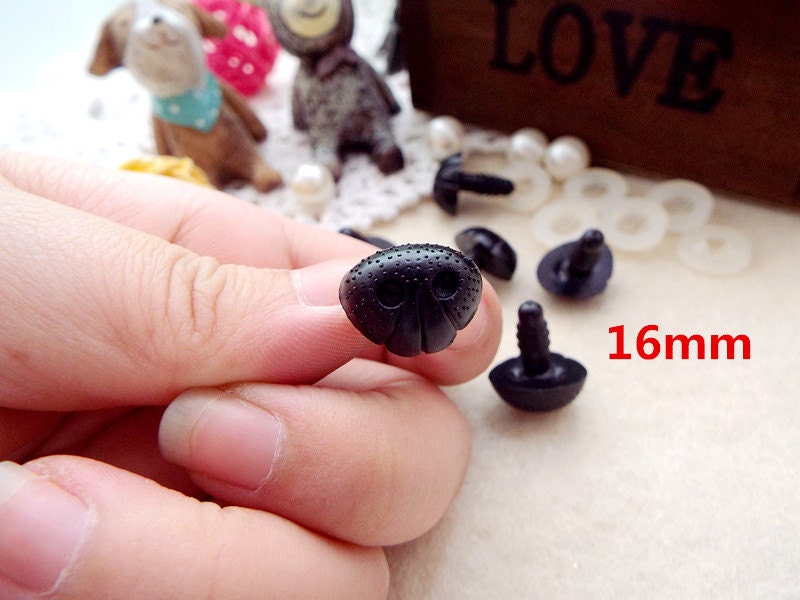 100Pcs/Set 15*12MM Black Plastic Safety Noses For Teddy Bear Doll Animal Puppet Crafts Children