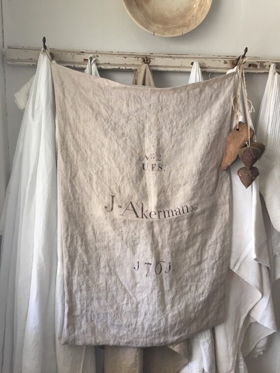 Antique Styled Linen Grain Sack by 1871Farmhouse on Etsy