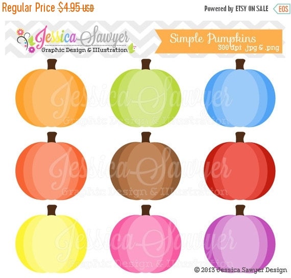80% OFF - INSTANT DOWNLOAD, simple pumpkin clipart, fall printable pumpkins, autumn clip art, for teachers, craft projects, digital scrapboo Il_570xn