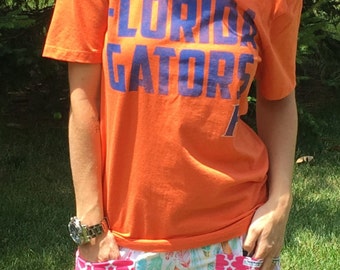 Women's Orange Florida Gators Off The Shoulder Tee Top Shirt
