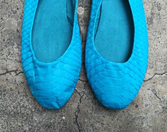 Blue ballet flats | Etsy