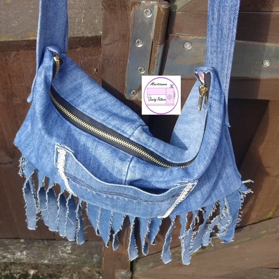 Jeans bag PDF Sewing Pattern Purse Pattern Shoulder Bag