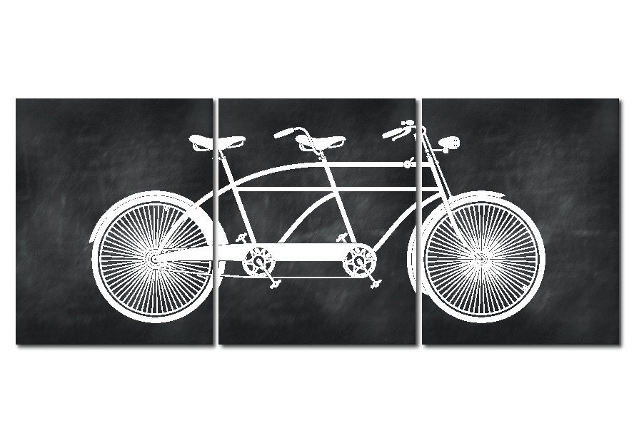 Wall Decor Tandem Bike Wall Art Wall Art Trio Room Decor