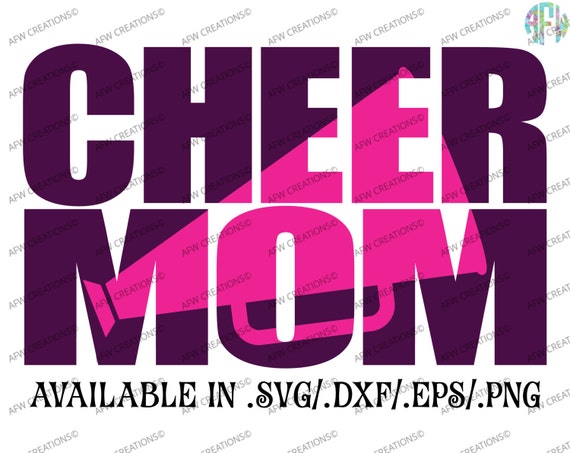 Download Digital Cut File Cheer Mom 3 SVG DXF EPS Sports Mom