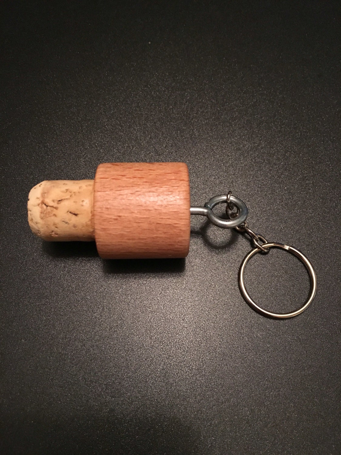 Cork keychain by on Etsy
