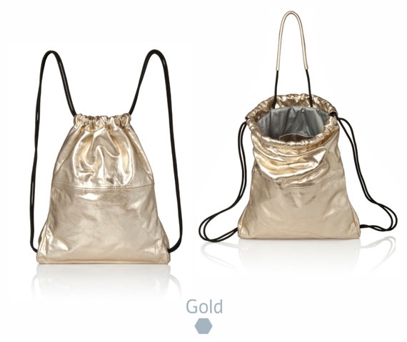 gold backpack