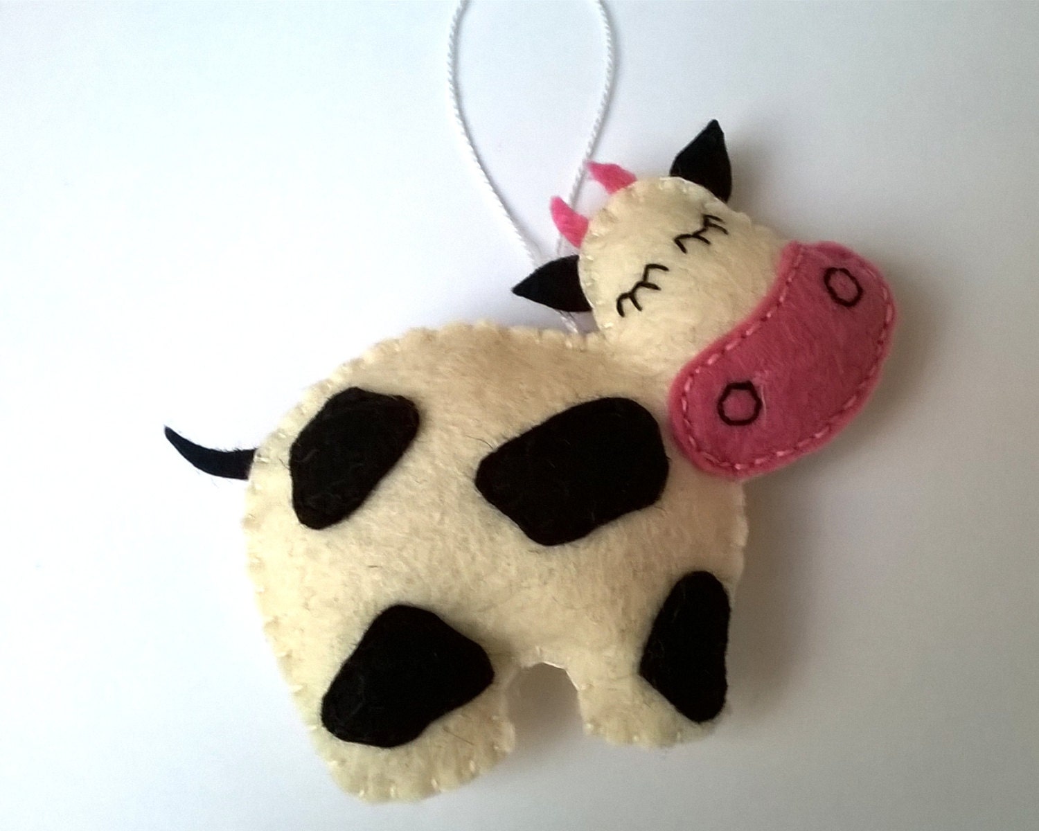 felt cow ornament handmande christmas farmhouse animals felt cow ornament handmande christmas farmhouse animals