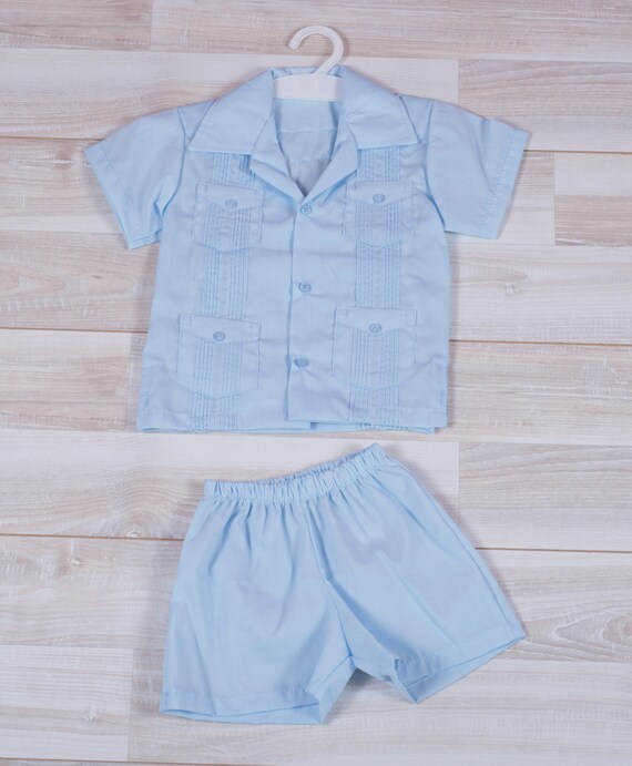 baby guayabera romper