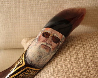 40"-42" Kudu Horn Shofar.Hand painted.Harav Ovadia Yosef. One Of A Kind.