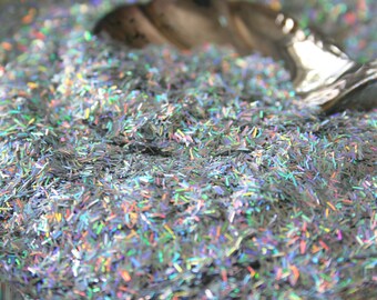 Holographic Holo BARS Glitter, SOLVENT Resistant Nail Art, Craft Glitter