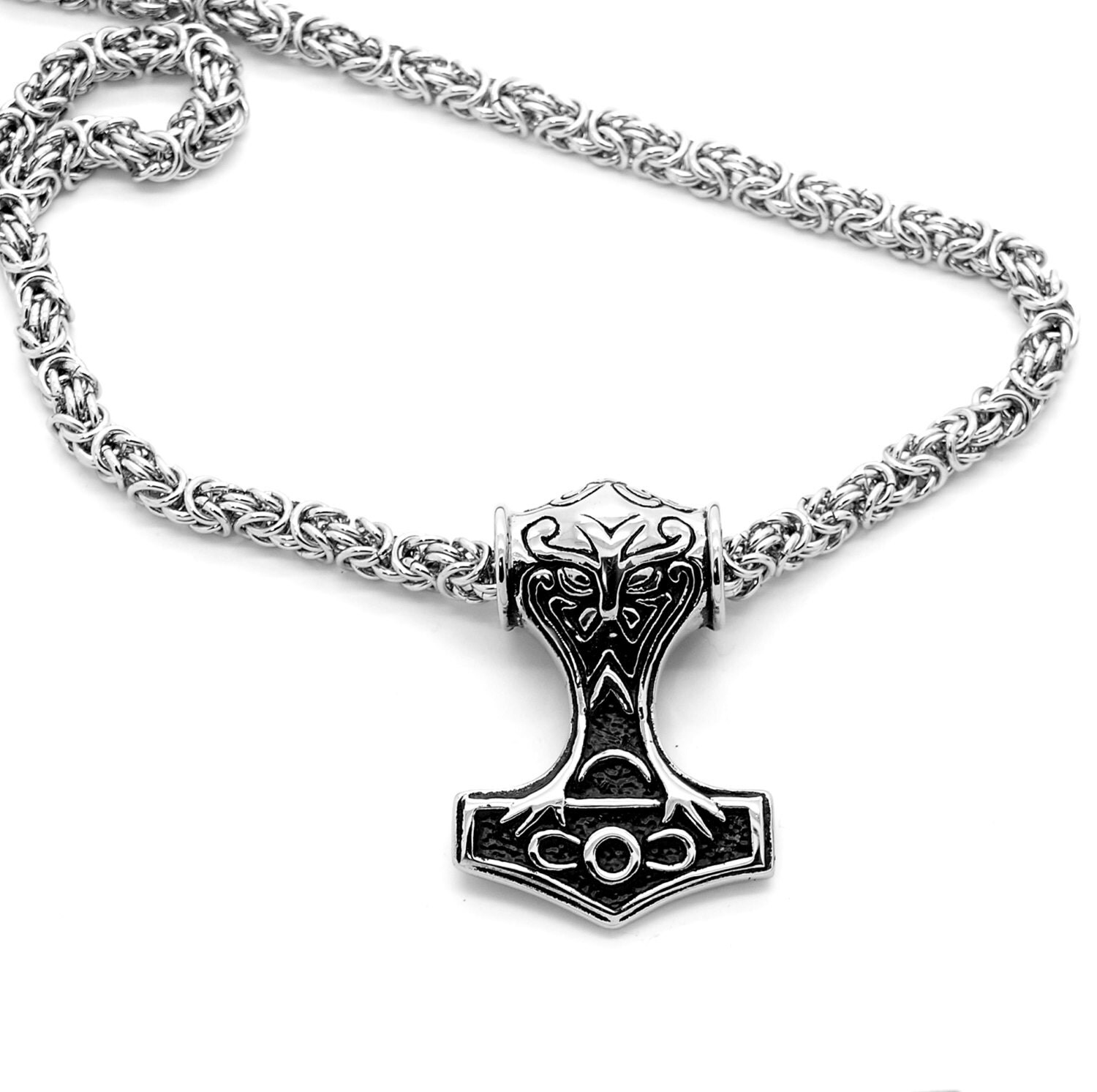 Large Stainless Steel Thor's Hammer Mjolnir Reversible