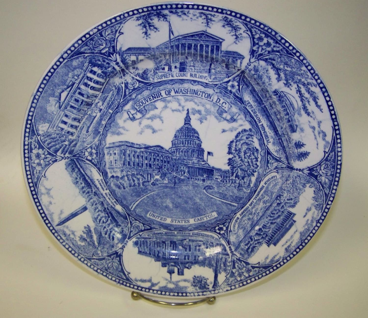 Washington DC Plate US Capitol Plate Washington DC Souvenir