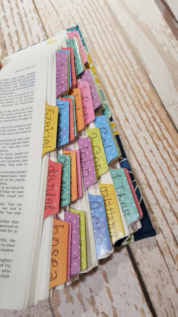 Bible Tabs with Laminated Adhesive Bible by TaylorMadesBoutique