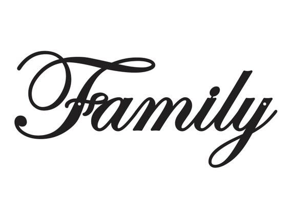 Family Metal Sign Black 18x8 Metal Wall by RefinedInspirations