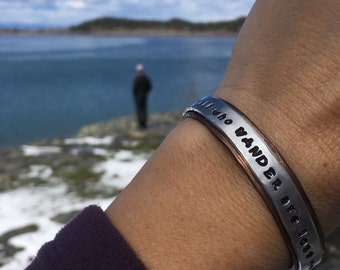 Not all who WANDER are lost bracelet