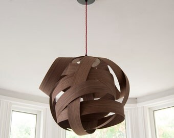 Random large lampshade (Walnut wood)