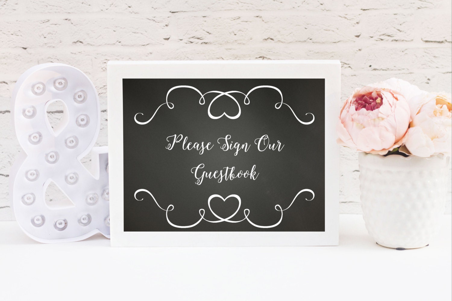 Guestbook Wedding Sign / Instant Download by FairyTaleLetters
