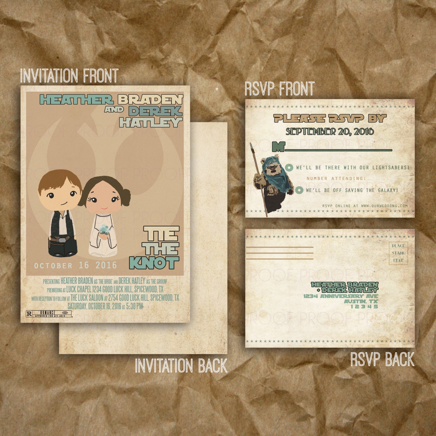 Star Wars Inspired Wedding or Party Invitation // Printable