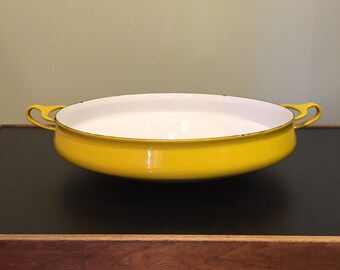LARGE Dansk Enameled Paella Pot Yellow 13inch IHQ