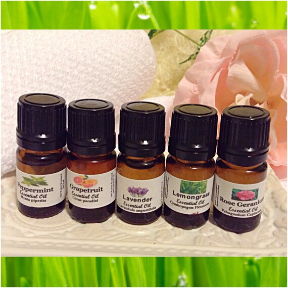 Essential Oils Set of 5 Each Bottle 5 ml Pure Natural Organic