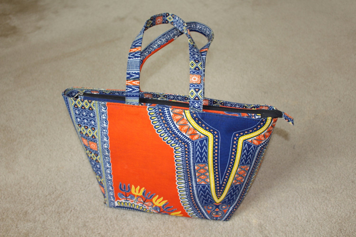 African Print Purse Ankara Purse Wax Cotton by AfricaBlooms