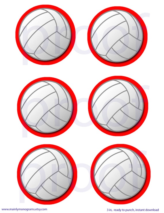 Free Printable Volleyball Tags