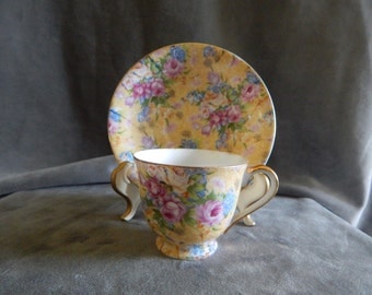 Antique Merit Demitasse/espresso Cup and Saucer from Occupied Japan