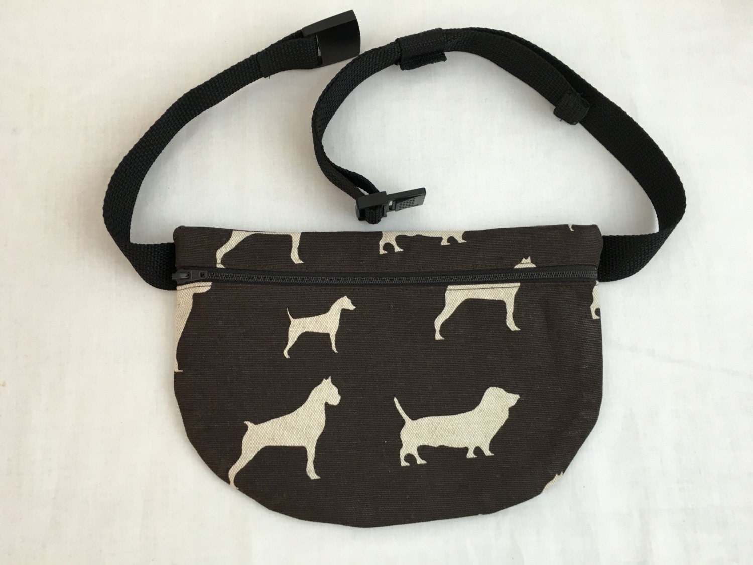 Brown Dogs Flat Fanny Pack Waist Bag Hip Pouch