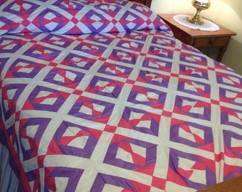 purple wedding ring quilt top