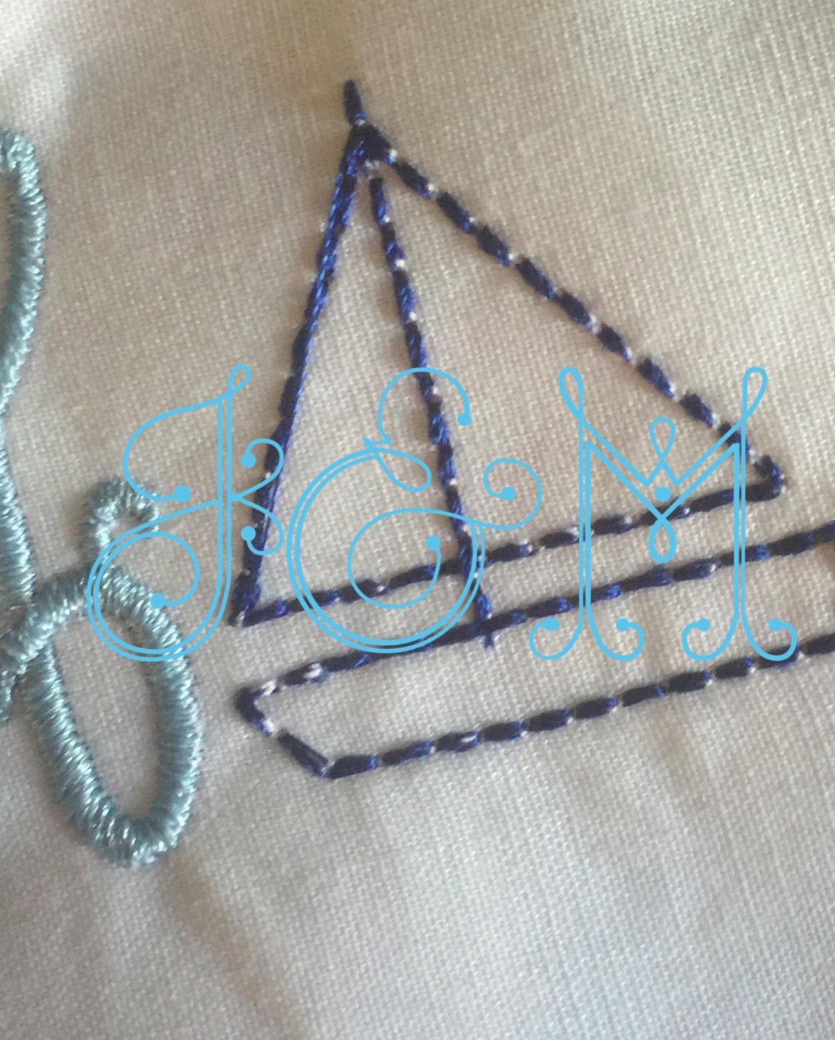 Vintage Stitch Mini Sailboat Embroidery Design