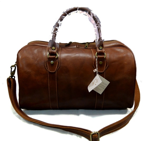 Leather duffle bag genuine leather travel bag overnight bag