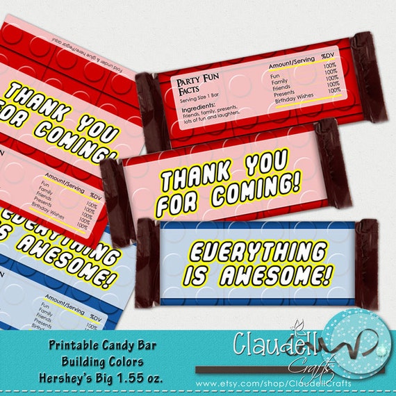 Building Colors Inspired Printable Candy Bar Wrappers - 300 DPI ...