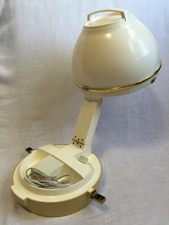Vintage Hard Shell Table Top Hair Dryer Works Clean