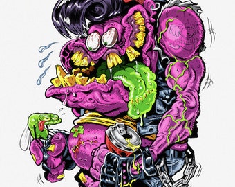 Medium Weirdo PRINT by Dr Chainsaw for BR1 Monsters