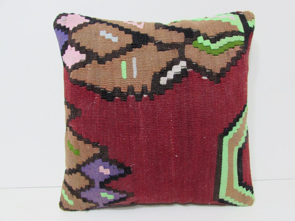 HAND WOVEN Antique pillow cover antique by DECOLICKILIMPILLOWS