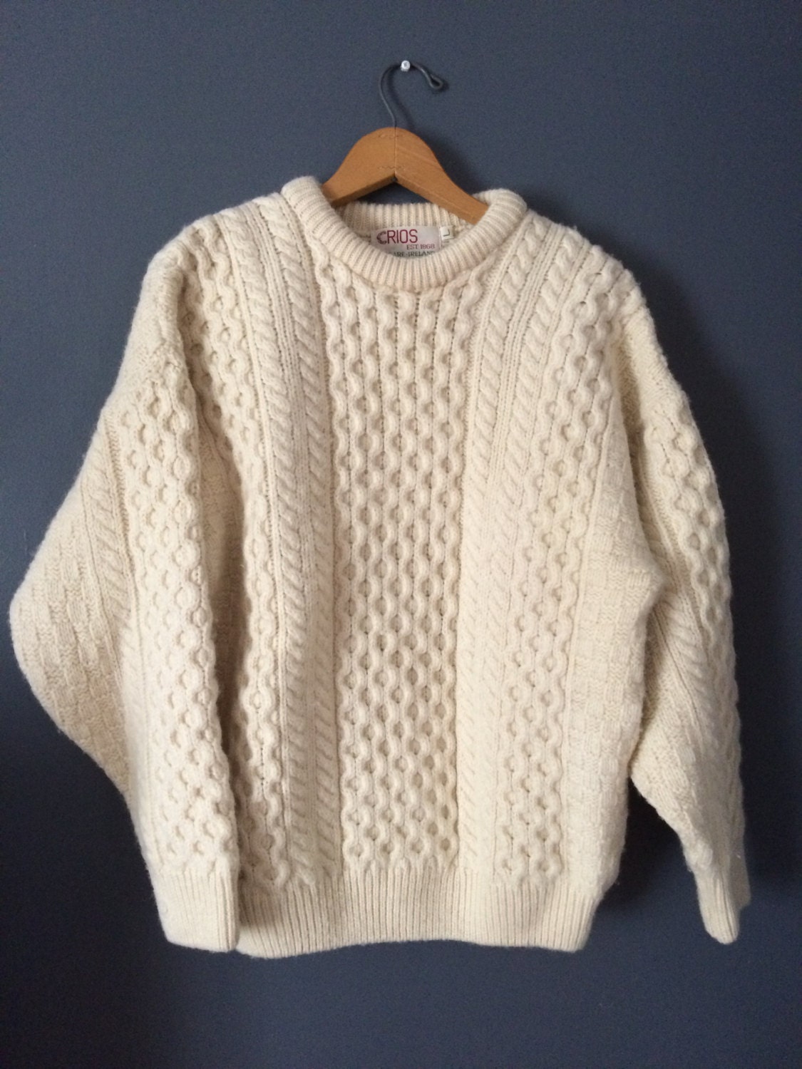 white woolen sweatshirt