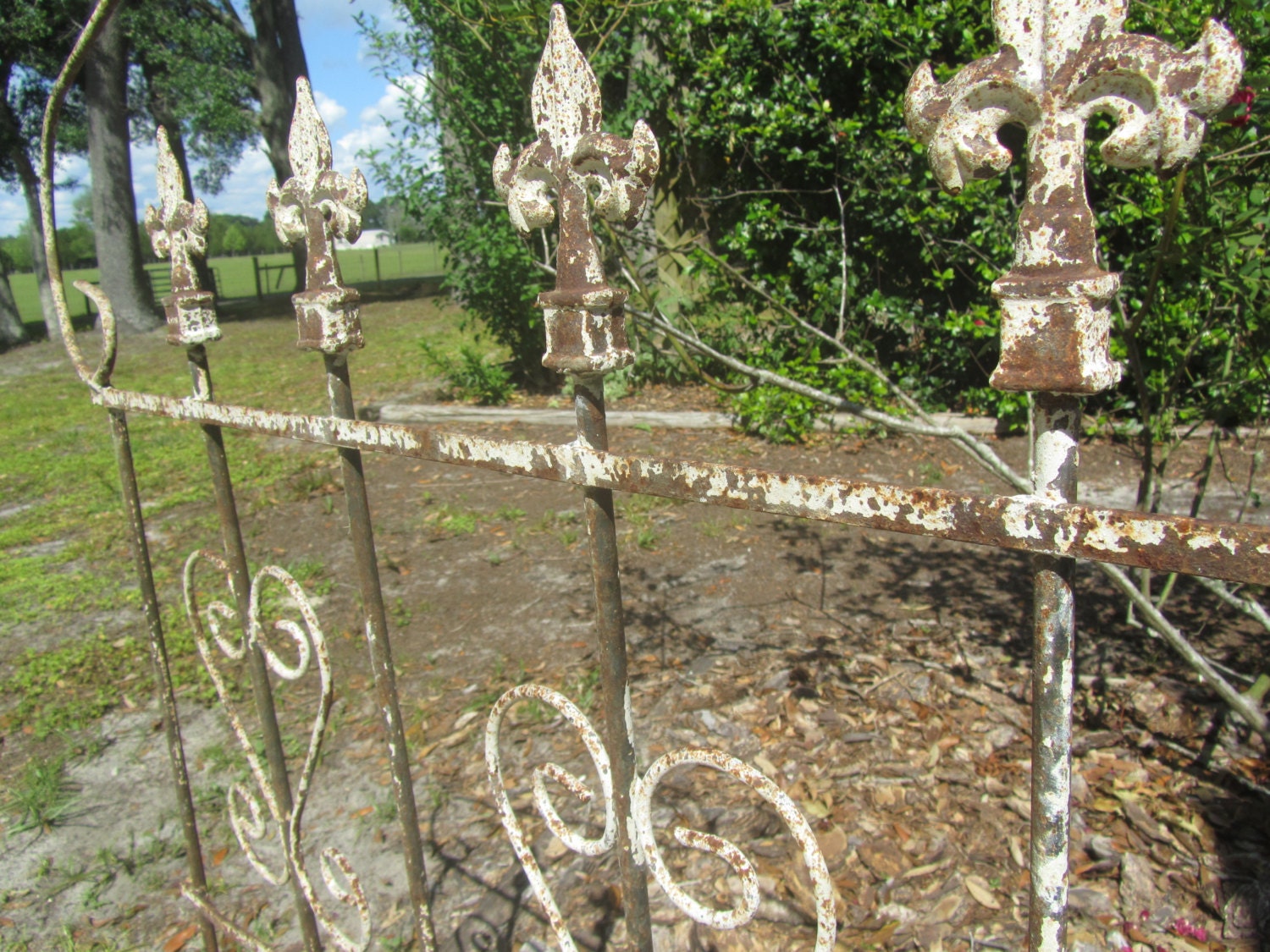 Wrought Iron Art Yard Art Rustic Decor Garden Trellis Iron