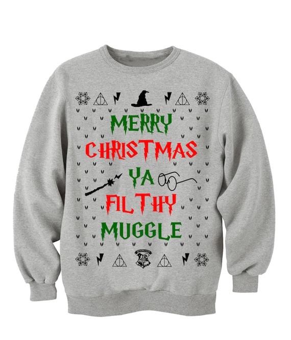 Merry Christmas Ya Filthy Muggle. by CreateMoreSleepLess on Etsy