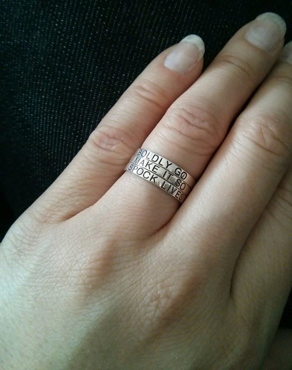Stacking rings, stackable ring, Mother's ring, custom engraving and personalized sterling silver w/ blackened engraving. Perfect gift rings
