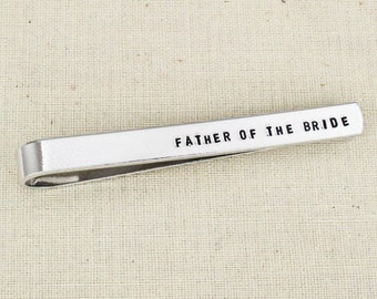 Father of the Bride Tie Clip - Aluminum Tie Bar