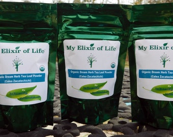 Organic Mexican Dream Herb (Calea Zacatechichi) Very finely powdered 3 pack