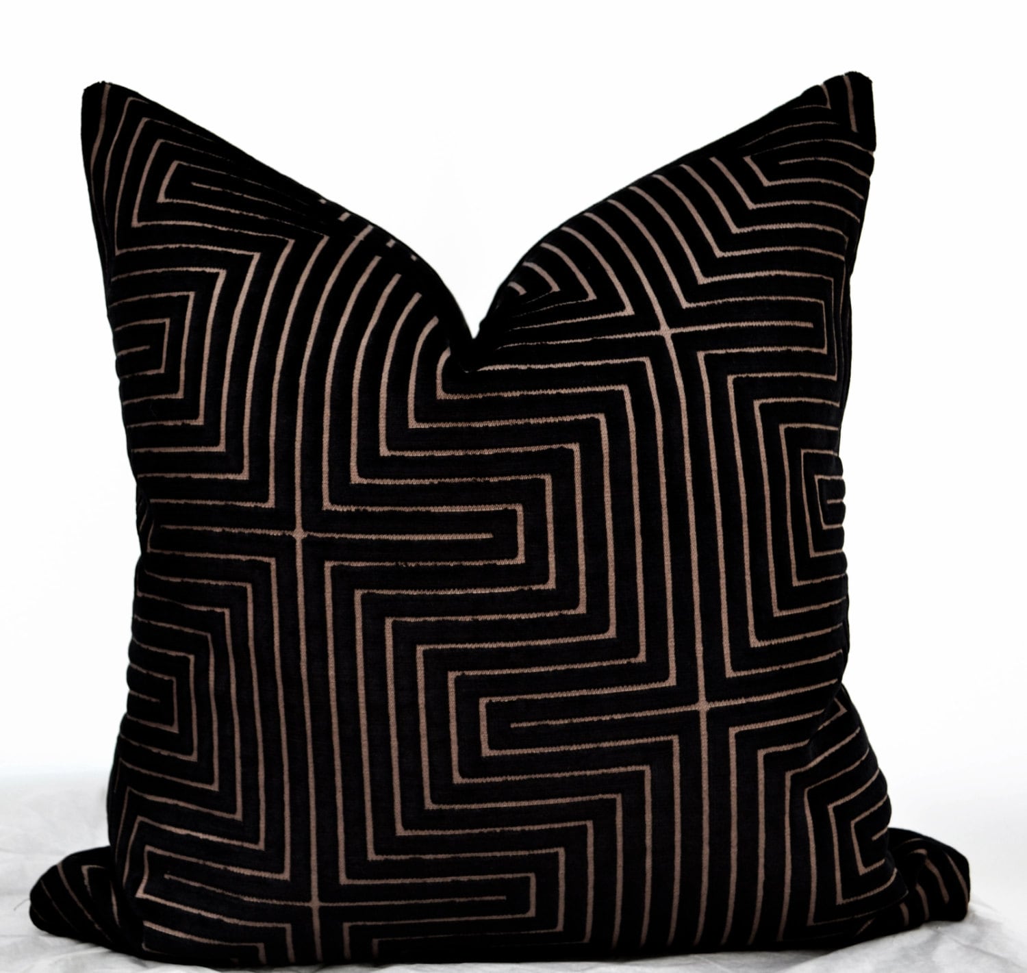 Housse de coussin en velours noir housse de coussin noir