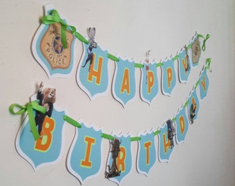 Zootopia Banner, Zootopia Birthday Banner,Zootopia,Zootopia Party, Zootopia decorations