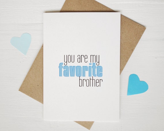 Gift for brother big brother card little brother card You are