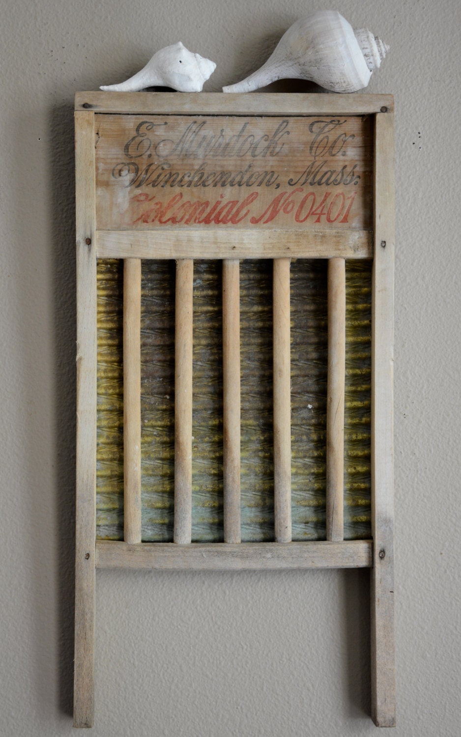 Antique Washboard 1800's Washboard E. Murdock Co.