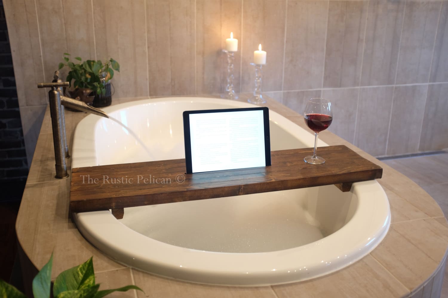 Rustic Bathtub Tray Wooden Tray Bath Tray IPad Tray